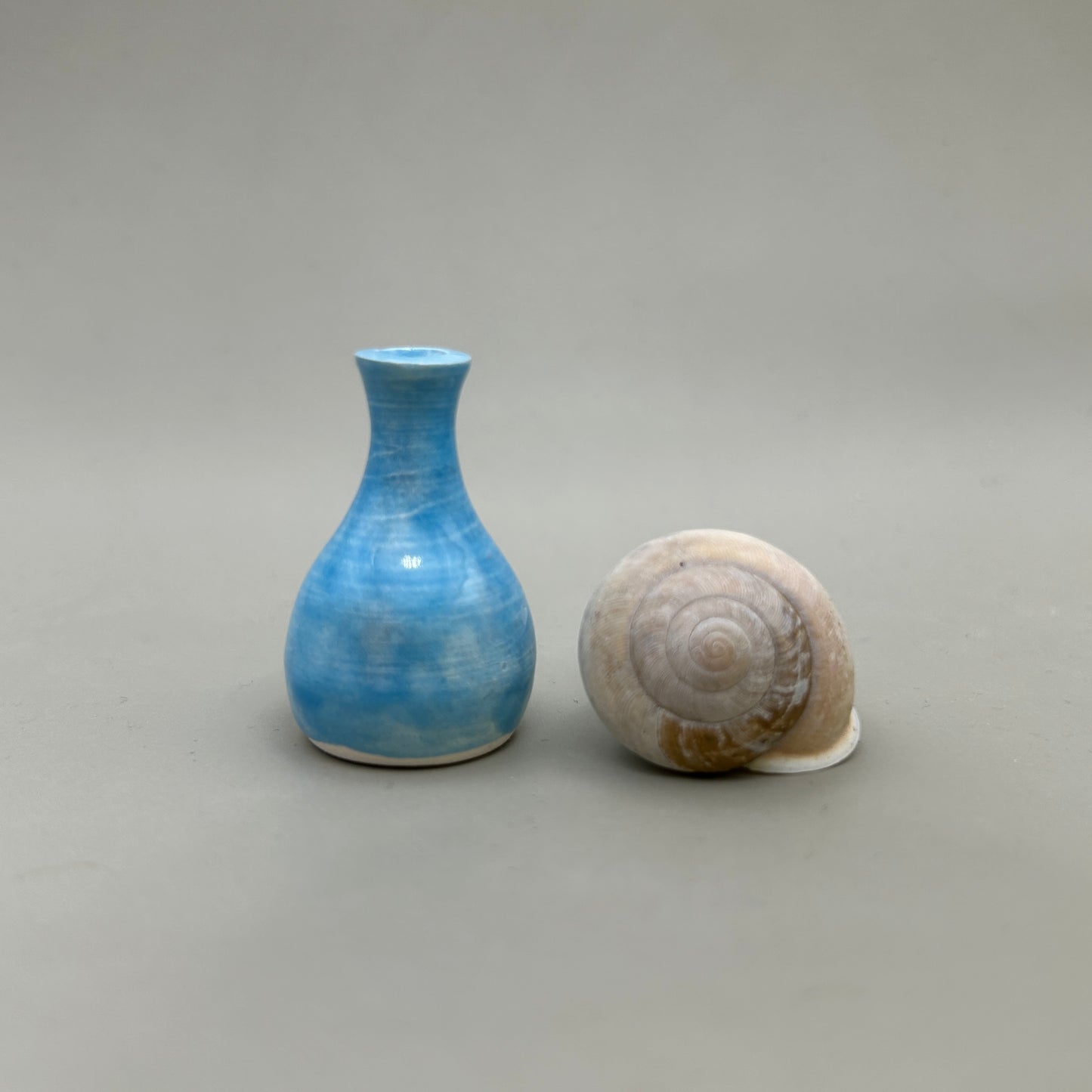 Miniature Vase Light Blue Speckled