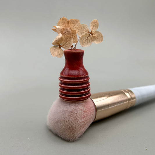 Miniature Vase Red with Ridges